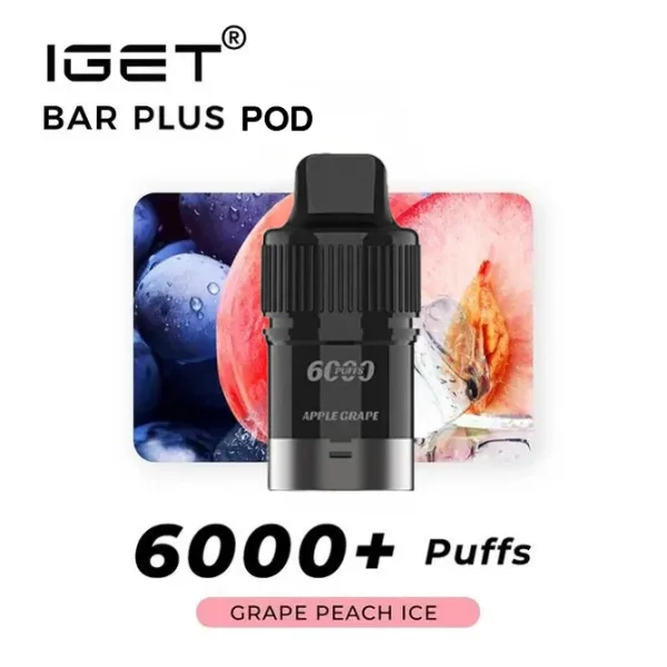 IGET Bar Plus Pod Grape Peach Ice IGET Bar Plus Pod Grape Peach Ice