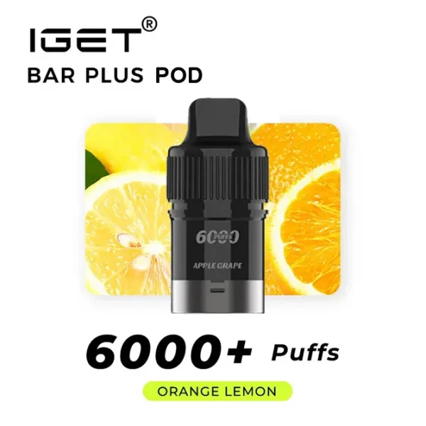 IGET Bar Plus Pod Orange Lemon IGET Bar Plus Pod Orange Lemon