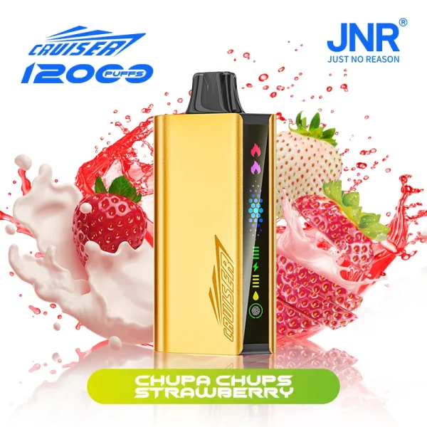 CHUPA-CHUPS-STRAWBERRY Chupa Chups Strawberry | JNR Cruiser Gold Disposable Vape 12000 Puffs