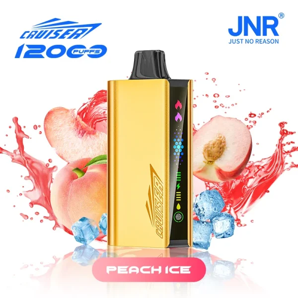 PEACH-ICE Peach Ice | JNR Cruiser Gold Disposable Vape 12000 Puffs