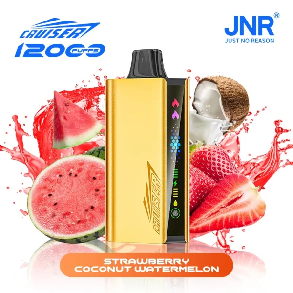 STRAWBERRYCOCONUT-WATERMELON Strawberry Coconut Watermelon | JNR Cruiser Gold Disposable Vape 12000 Puffs